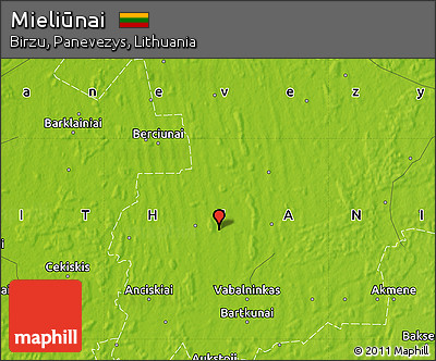 Physical Map of Mieliūnai