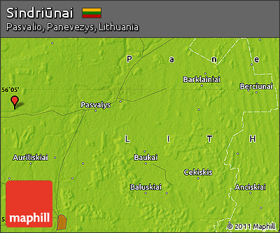 Physical Map of Sindriūnai
