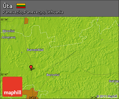 Physical Map of Ūta
