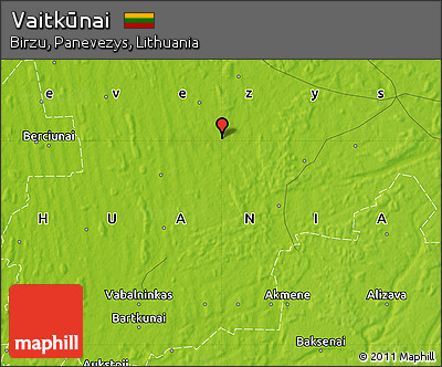 Physical Map of Vaitkūnai