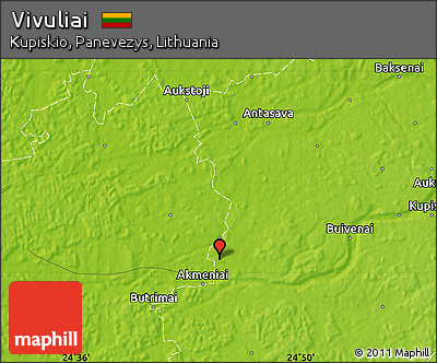 Physical Map of Vivuliai