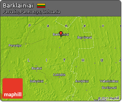 Physical Map of Barklainiai