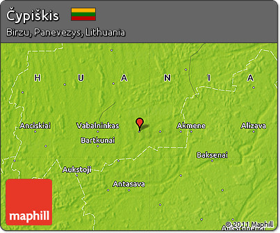 Physical Map of Čypiškis