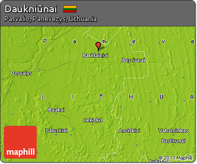 Physical Map of Daukniūnai