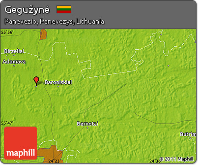 Physical Map of Gegužynė