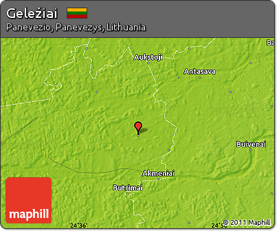 Physical Map of Geležiai