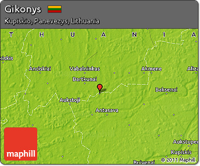 Physical Map of Gikonys