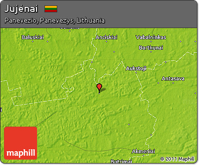 Physical Map of Jujėnai