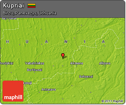 Physical Map of Kupriai