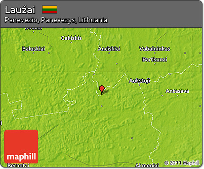 Physical Map of Laužai