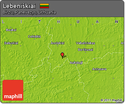 Physical Map of Lebeniškiai