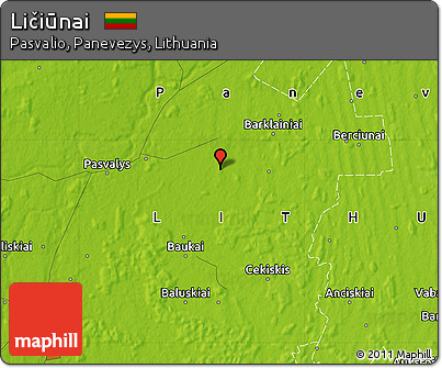 Physical Map of Ličiūnai