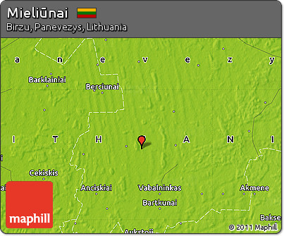 Physical Map of Mieliūnai