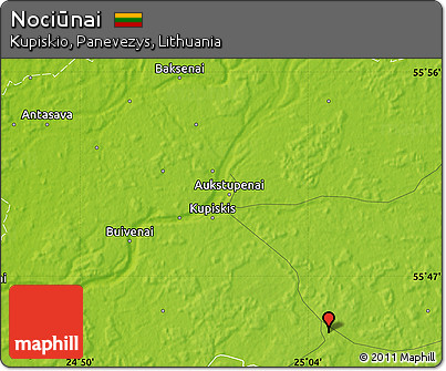 Physical Map of Nociūnai