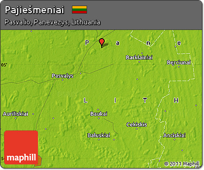 Physical Map of Pajiešmeniai