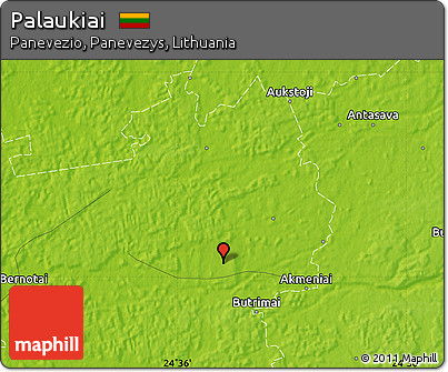 Physical Map of Palaukiai