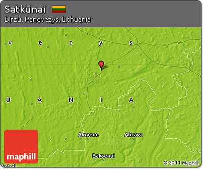 Physical Map of Satkūnai