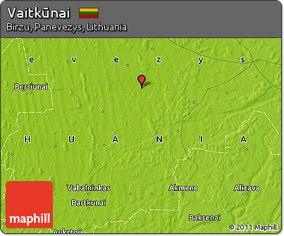 Physical Map of Vaitkūnai