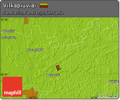 Physical Map of Vilkapiuviai