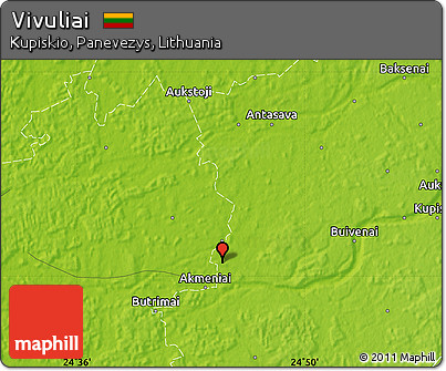 Physical Map of Vivuliai