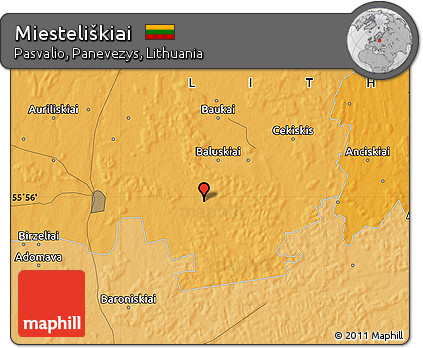 Political Map of Miesteliškiai