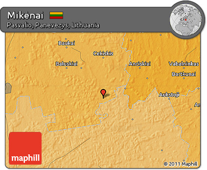 Political Map of Mikėnai