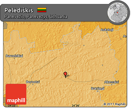 Political Map of Pėlėdiškis