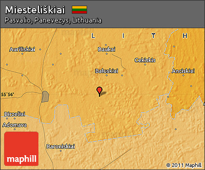 Political Map of Miesteliškiai