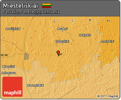 Political Map of Miesteliškiai