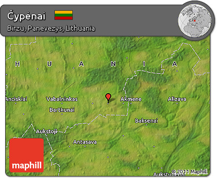 Satellite Map of Čypėnai