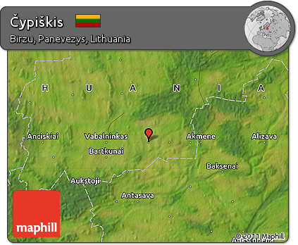 Satellite Map of Čypiškis