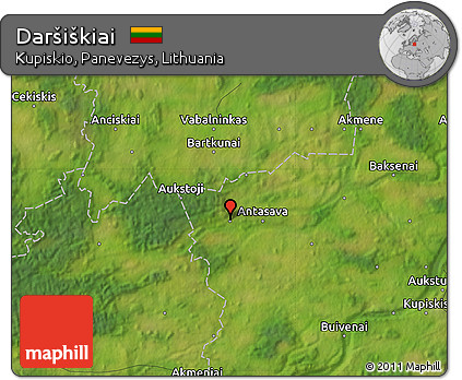 Satellite Map of Daršiškiai