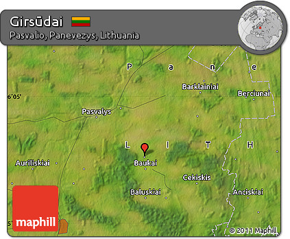 Satellite Map of Girsūdai