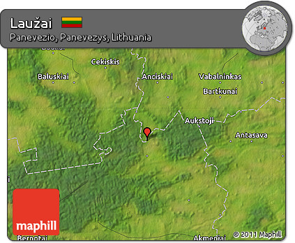 Satellite Map of Laužai