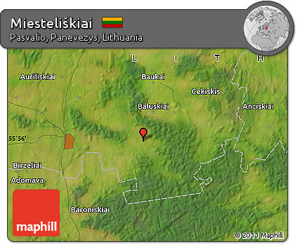 Satellite Map of Miesteliškiai
