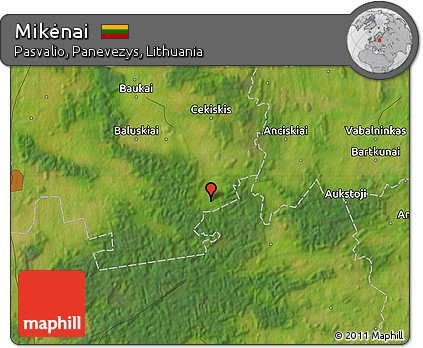 Satellite Map of Mikėnai