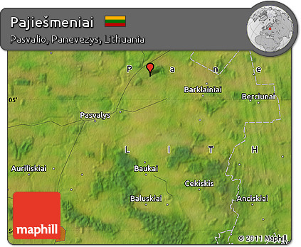 Satellite Map of Pajiešmeniai