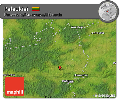 Satellite Map of Palaukiai