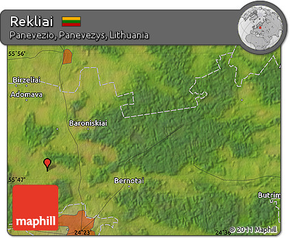 Satellite Map of Rekliai