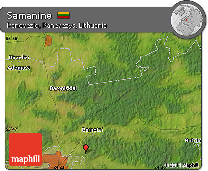 Satellite Map of Samaninė