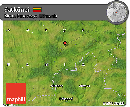 Satellite Map of Satkūnai