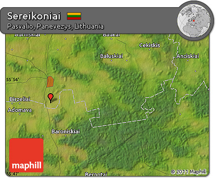 Satellite Map of Sereikoniai