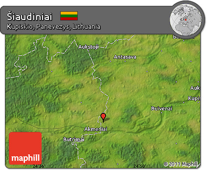 Satellite Map of Šiaudiniai