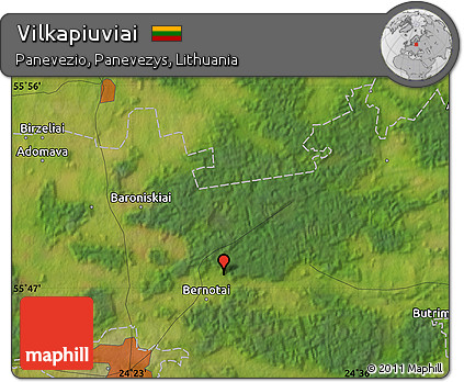 Satellite Map of Vilkapiuviai
