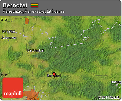 Satellite Map of Bernotai