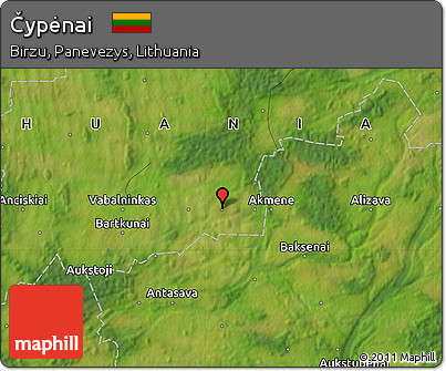 Satellite Map of Čypėnai