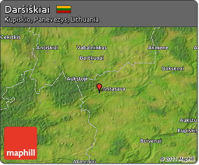 Satellite Map of Daršiškiai
