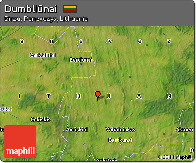 Satellite Map of Dumbliūnai