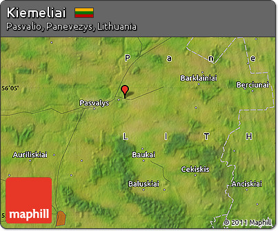 Satellite Map of Kiemeliai