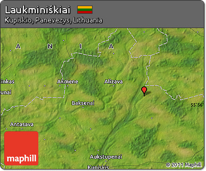 Satellite Map of Laukminiškiai